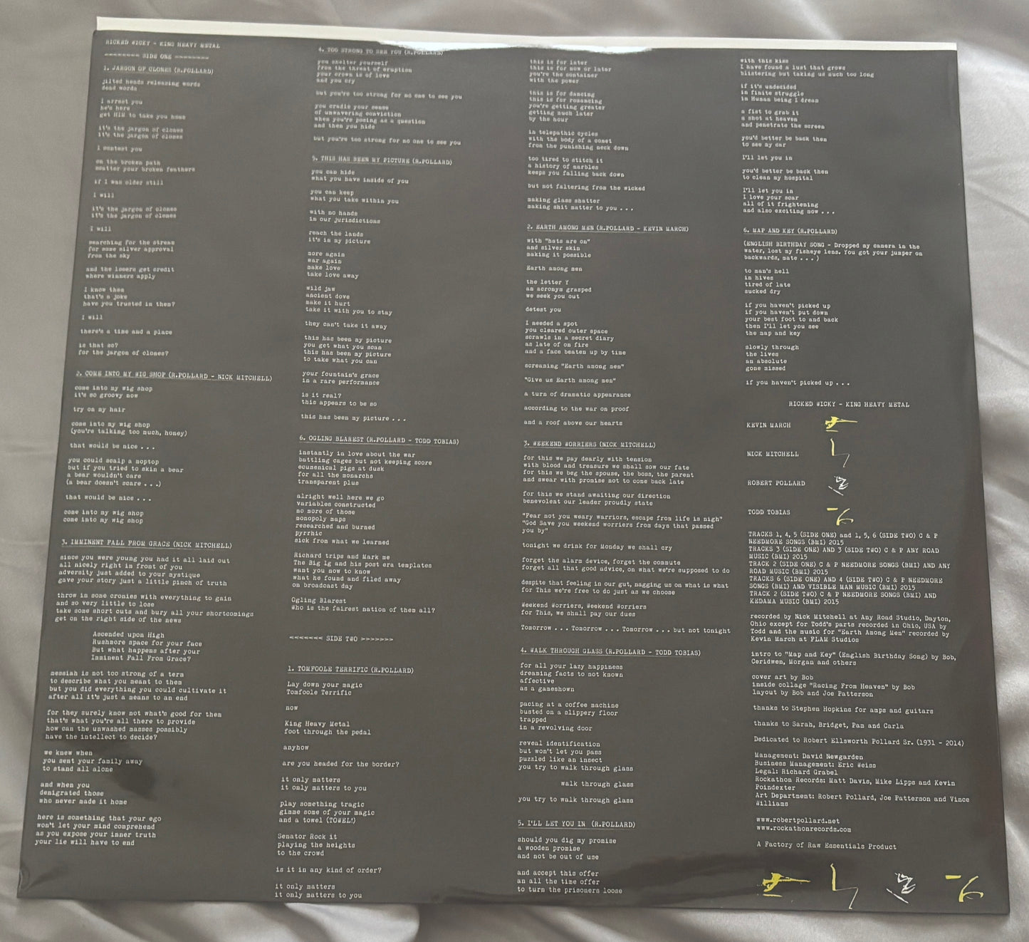 USED: Ricked Wicky - King Heavy Metal LP vinyl record (Limited to 1000 copies)