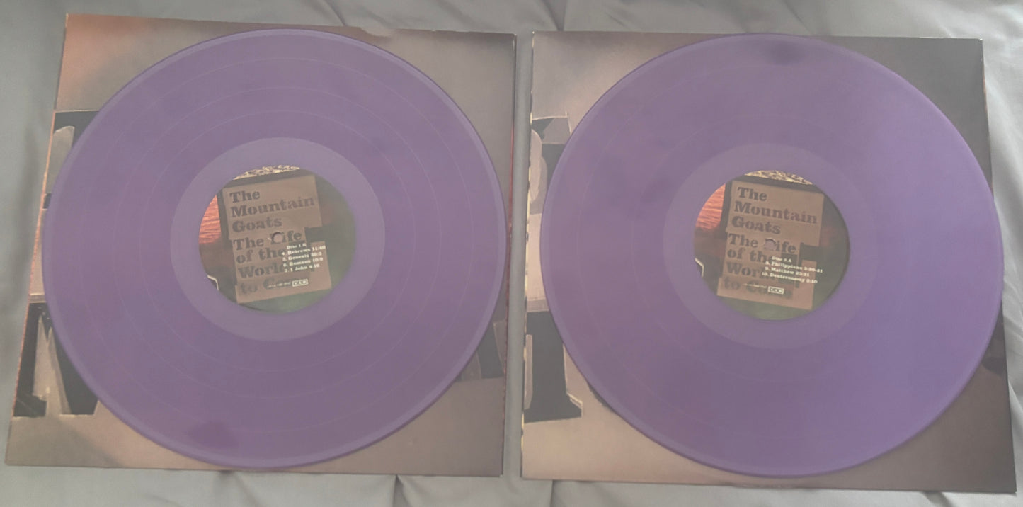 USED: The Mountain Goats - Life of the World to Come 2xLP purple vinyl record (Limited to 777 copies & numbered)