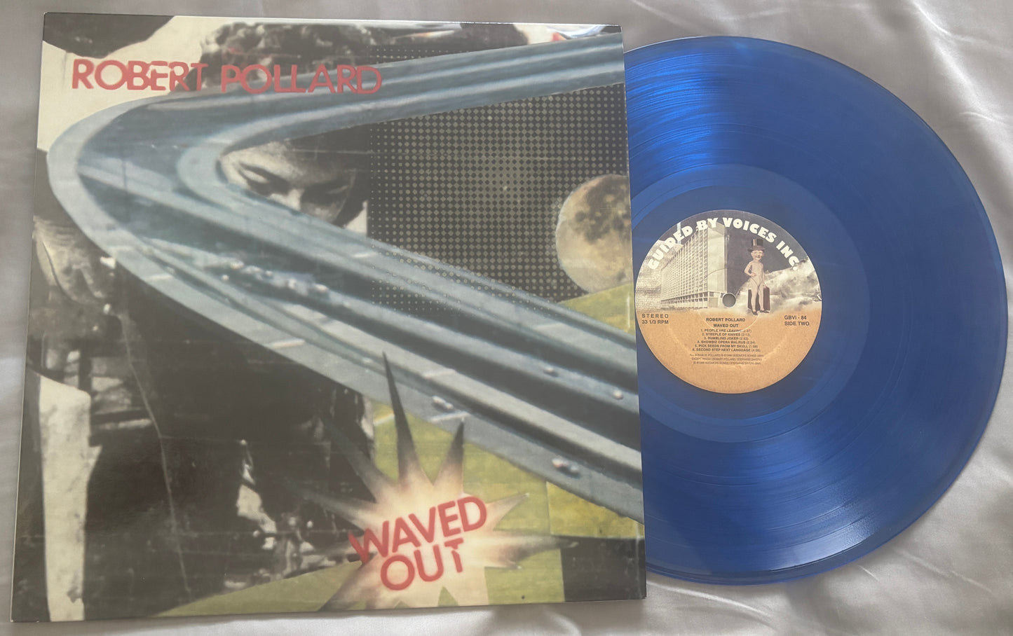USED: Robert Pollard - Waved Out LP translucent blue vinyl record (2018 reissue)