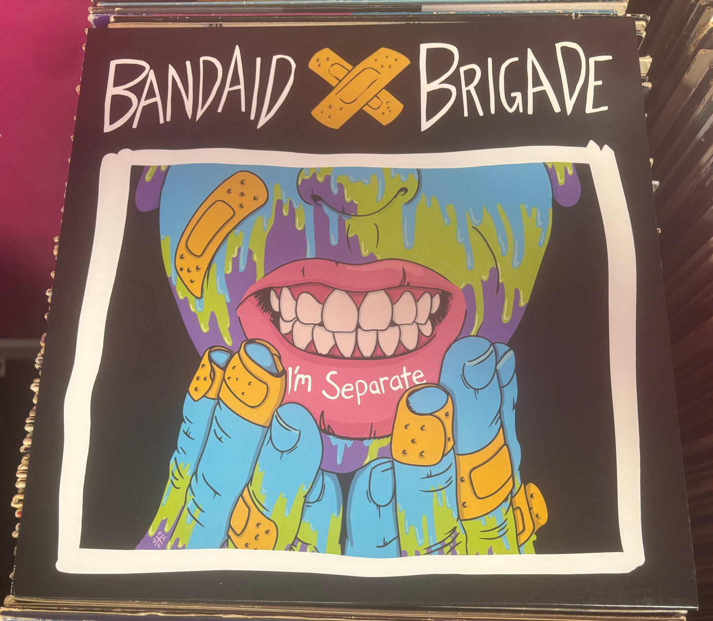 USED: Bandaid Brigade - I'm Separate LP pink splatter vinyl record (Smartpunk Exclusive)