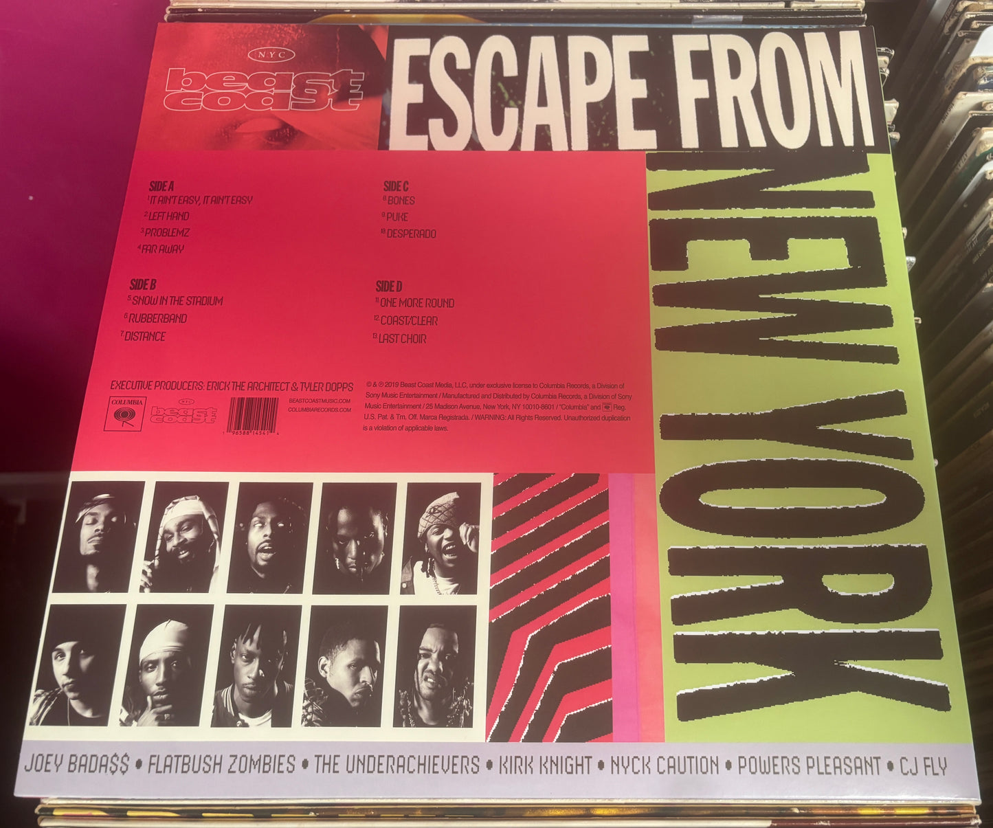 USED: Beast Coast - Escape From New York 2xLP orange vinyl record (2023 RSD BF release)