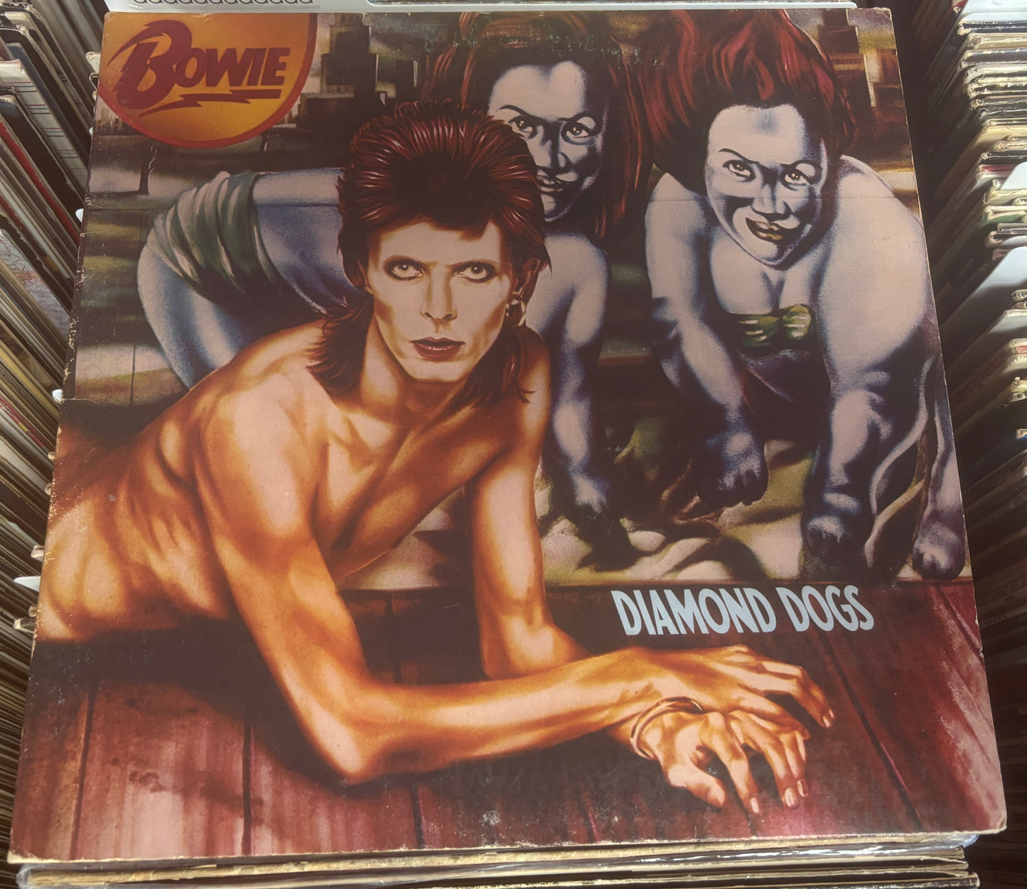 USED: David Bowie - Diamond Dogs LP vinyl record (original 1974 pressing)