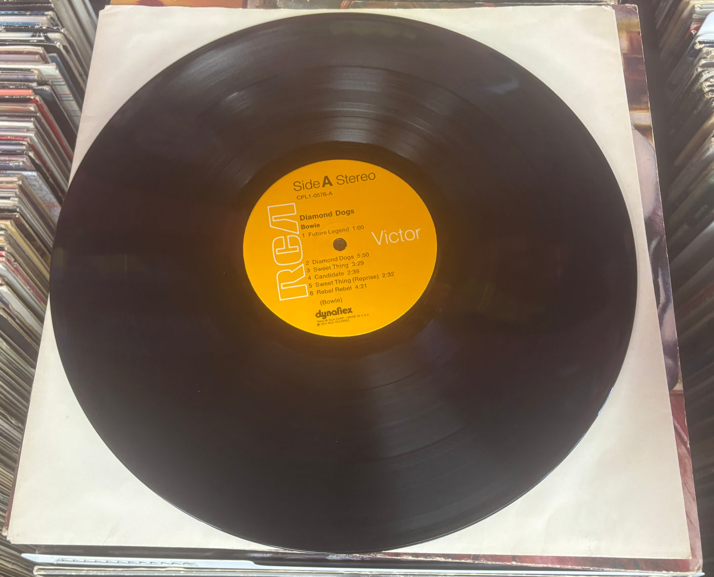 USED: David Bowie - Diamond Dogs LP vinyl record (original 1974 pressing)