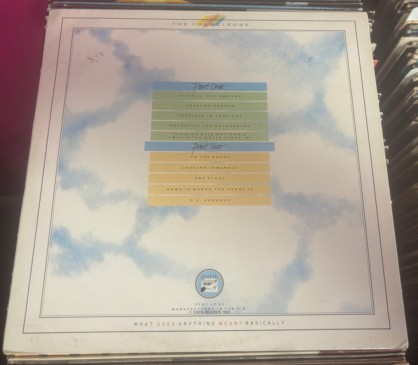 USED: The Chameleons - What Does Anything Mean? Basically LP vinyl record (original 1985 UK Pressing)