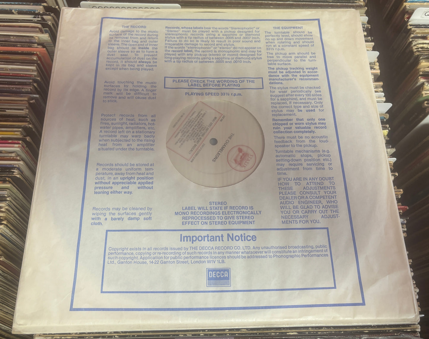 USED: The Chameleons - What Does Anything Mean? Basically LP vinyl record (original 1985 UK Pressing)