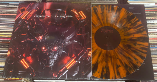 USED: Crossfaith - Ex_Machina LP orange & black splatter vinyl record (2018 Australian Pressing)