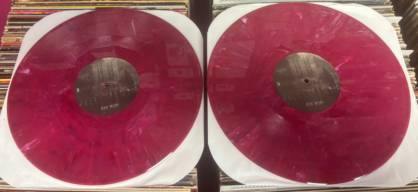 USED: Iwrestledabearonce - Hail Mary 2xLP opaque red vinyl record (2015 pressing)