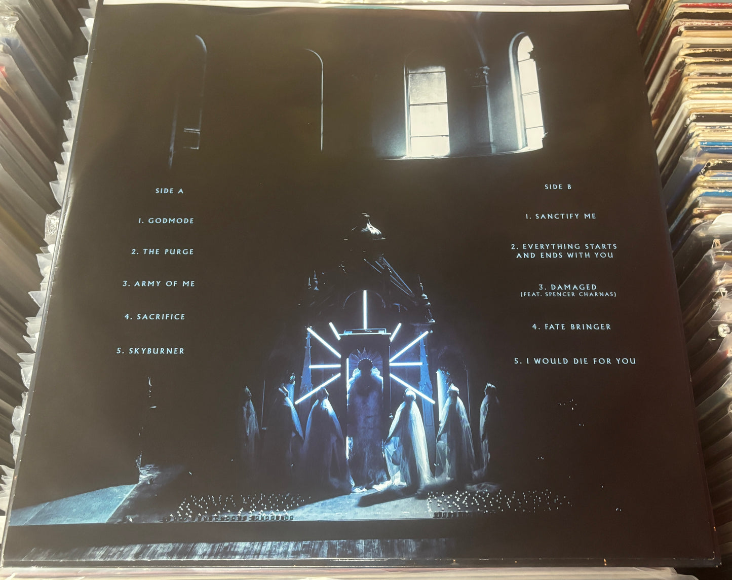 USED: In This Moment - Godmode LP vinyl record (translucent light blue)