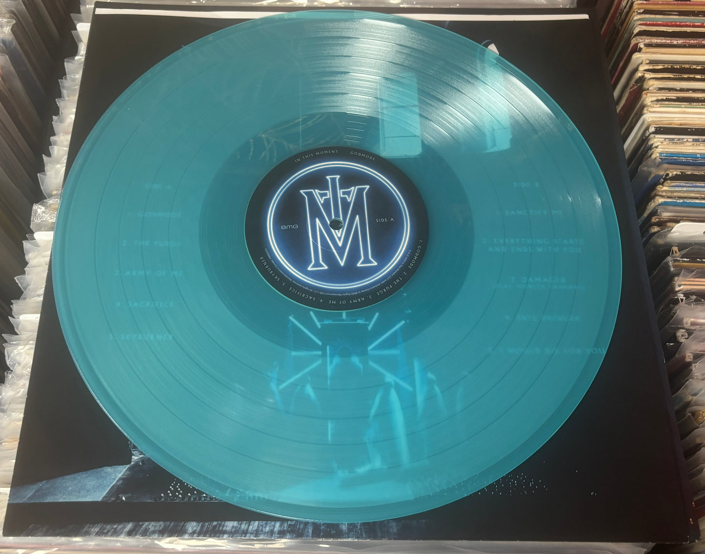 USED: In This Moment - Godmode LP vinyl record (translucent light blue)