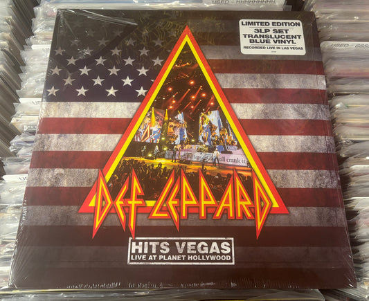 USED: Def Leppard - Hits Vegas: Live at Planet Hollywood 3xLP blue vinyl (STILL SEALED)