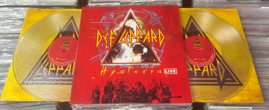 USED: Def Leppard - Hysteria Live! 2xLP clear vinyl record