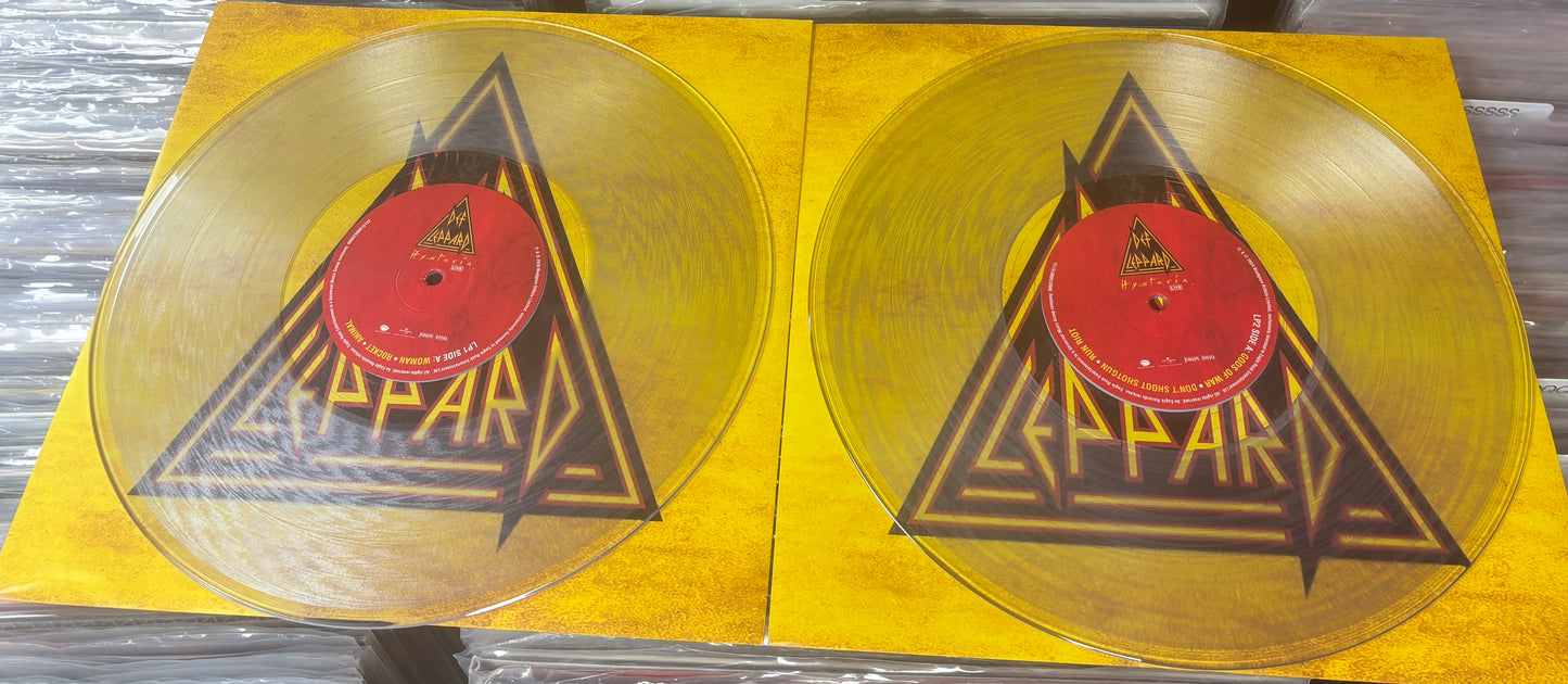 USED: Def Leppard - Hysteria Live! 2xLP clear vinyl record