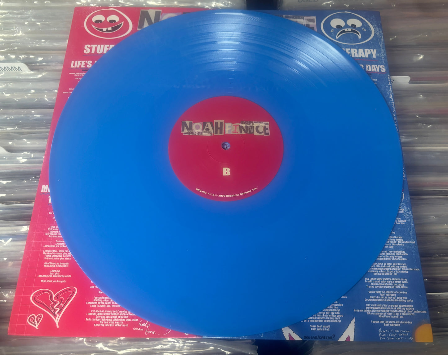 USED: Noahfinnce - Stuff From My Brain/ My Brain After Therapy LP blue vinyl record