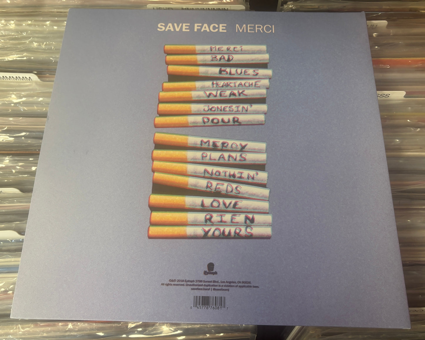 USED: Save Face - Merci LP vinyl record (2018 pressing, Epitaph)