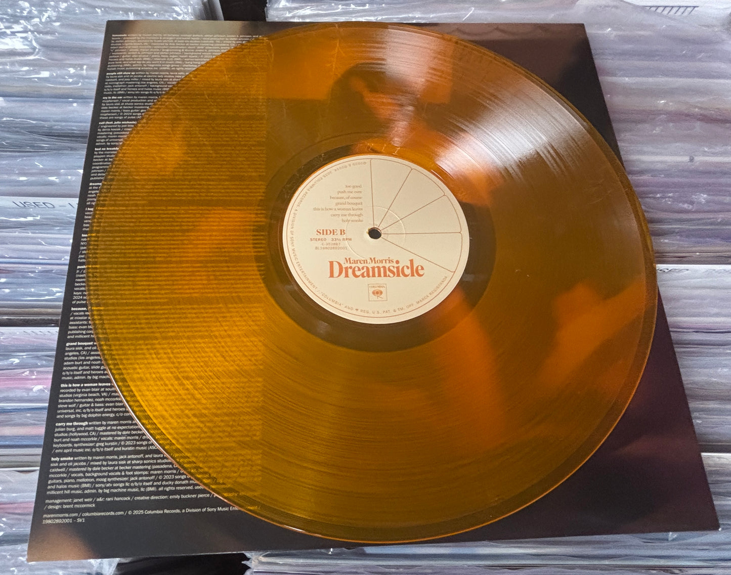 USED: Maren Morris - Dreamsicle LP translucent orange vinyl record