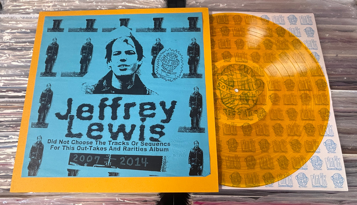 USED: Jeffrey Lewis - Did Not Choose the Tracks or Sequence For this Out-Takes and Rarities Album 2007-2014 LP gold vinyl record