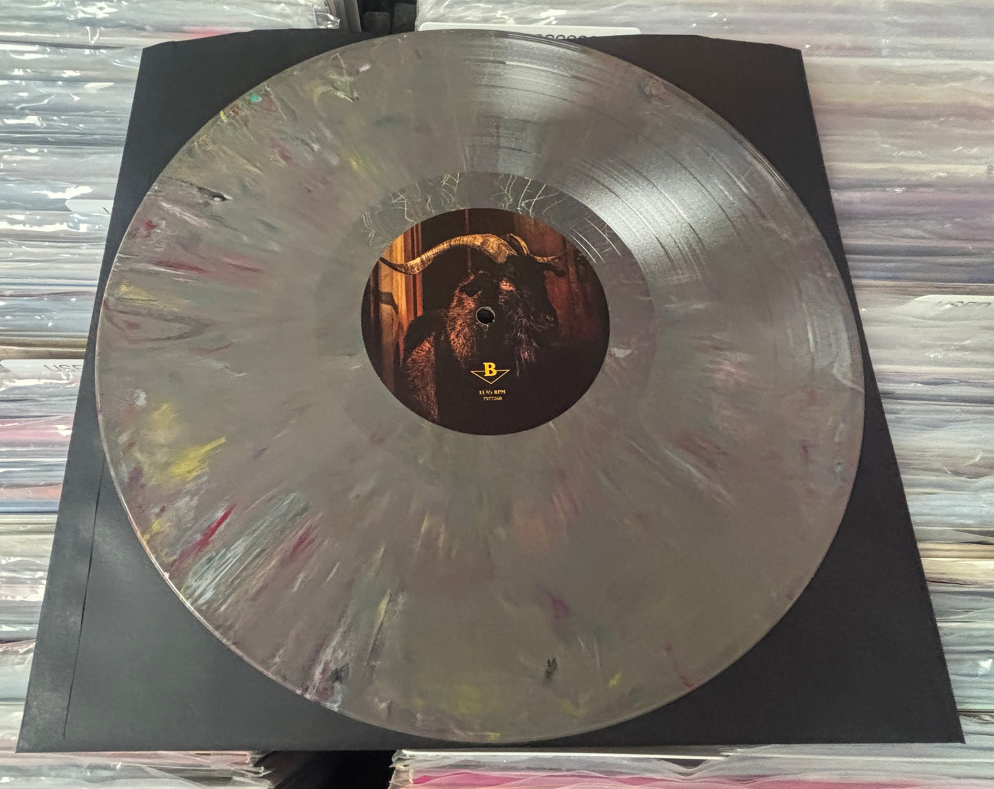 USED: Volbeat - God of Angels Trust LP "mystery color" splatter vinyl record (German pressing)