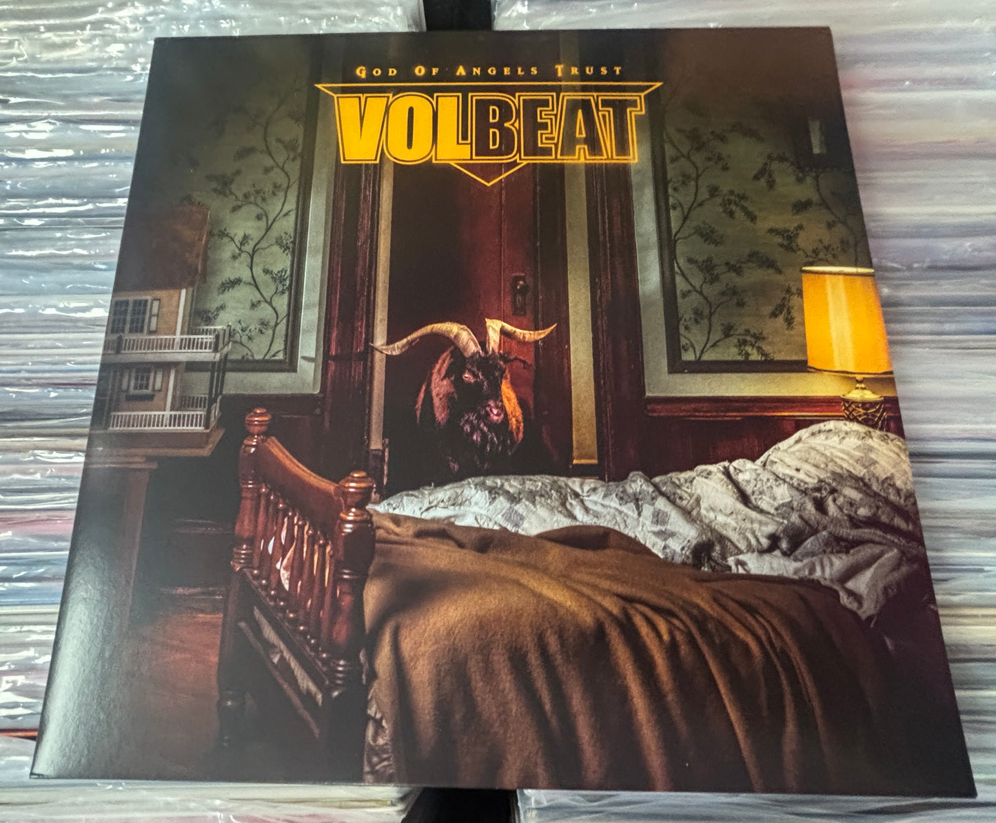 USED: Volbeat - God of Angels Trust LP "mystery color" splatter vinyl record (German pressing)