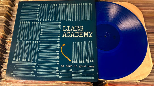 USED: Liars Academy - No News is Good News LP blue vinyl record (2001 pressing)
