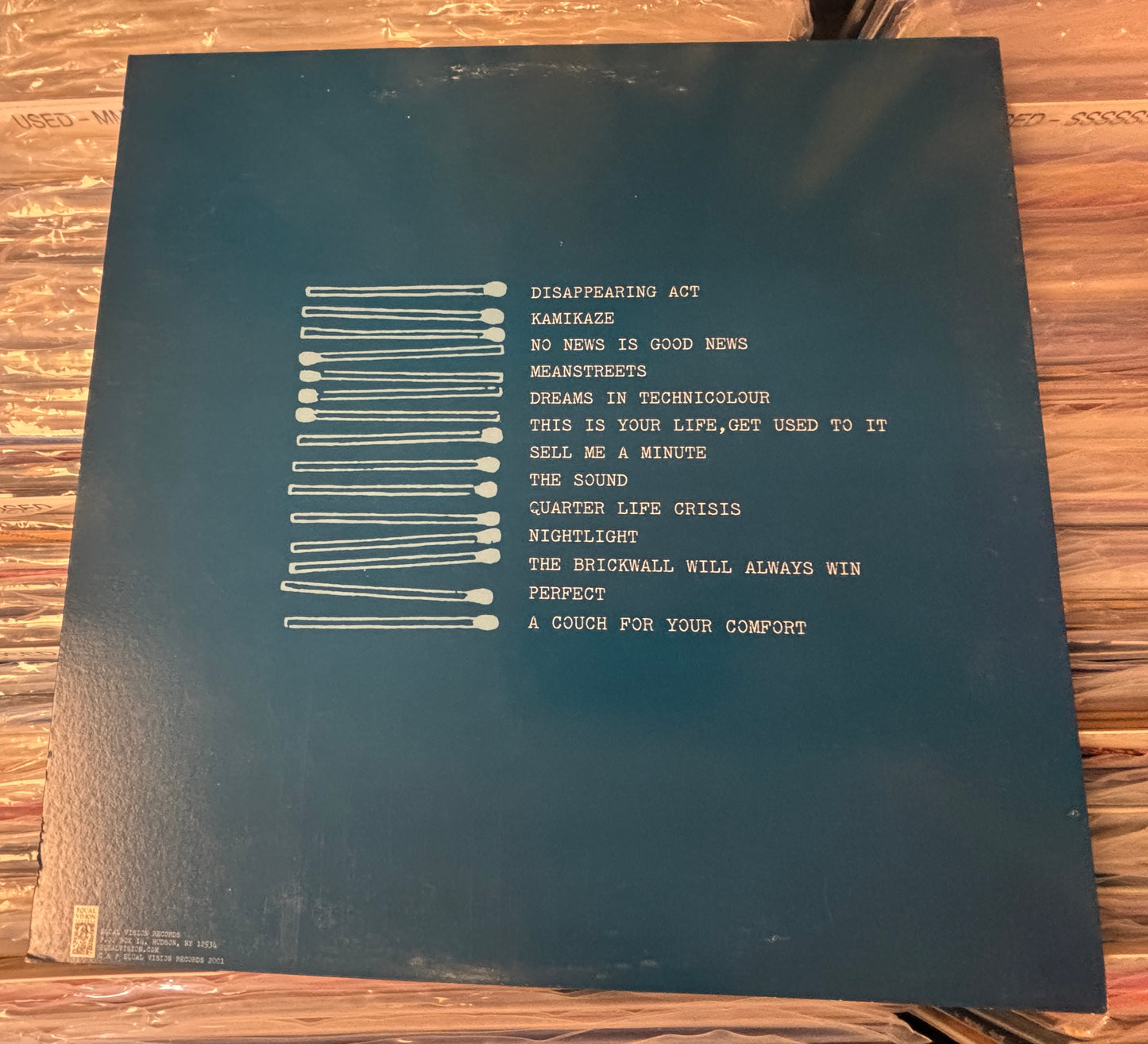 USED: Liars Academy - No News is Good News LP blue vinyl record (2001 pressing)