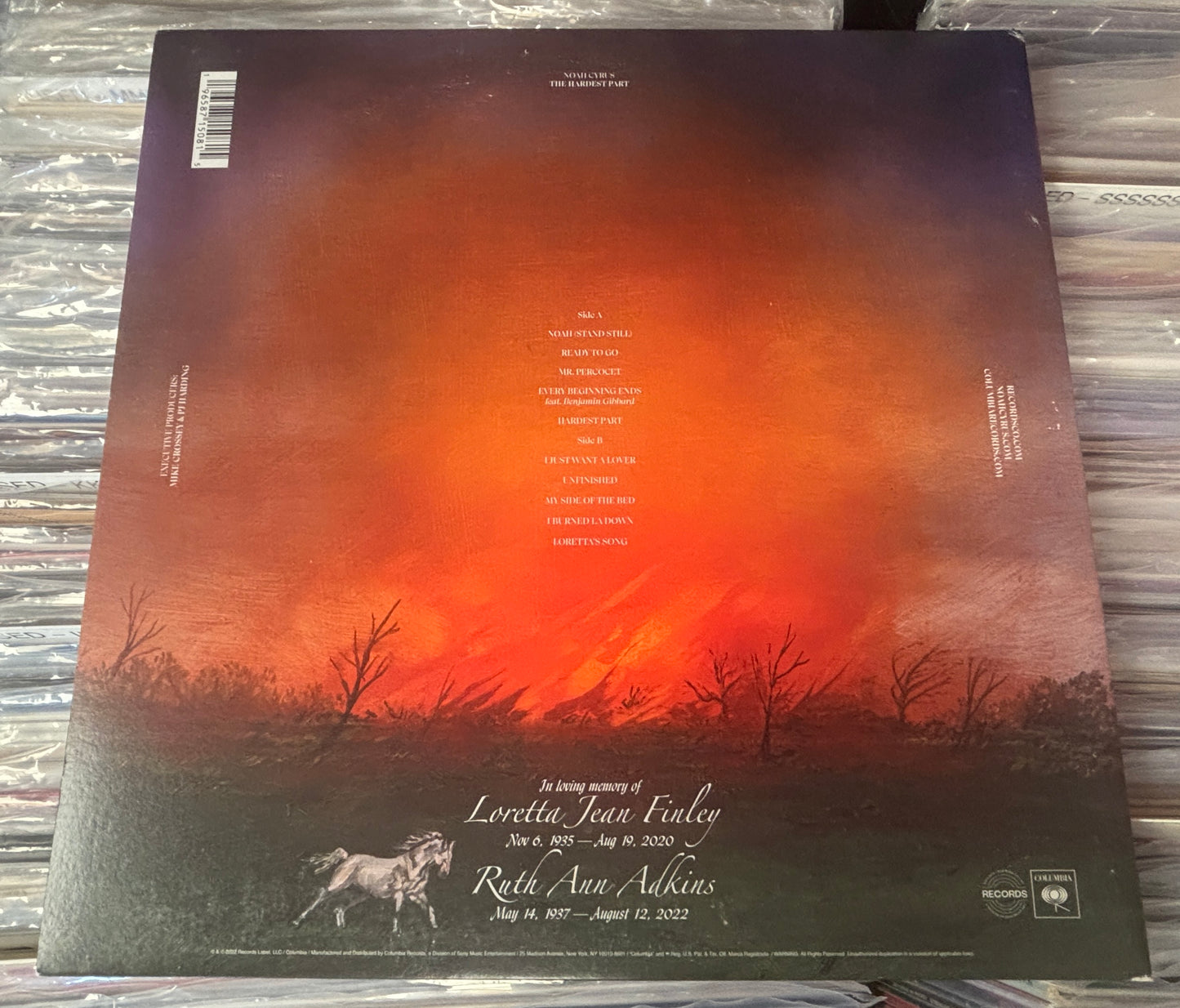 USED: Noah Cyrus - The Hardest Part LP vinyl record