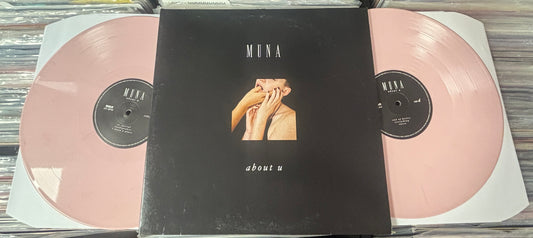 USED: Muna - About U 2xLP pink vinyl record (2017 First Pressing)
