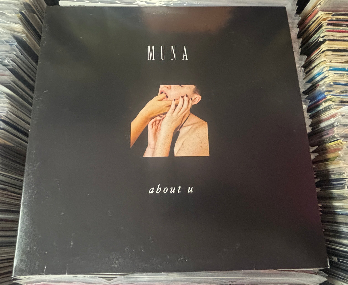 USED: Muna - About U 2xLP pink vinyl record (2017 First Pressing)