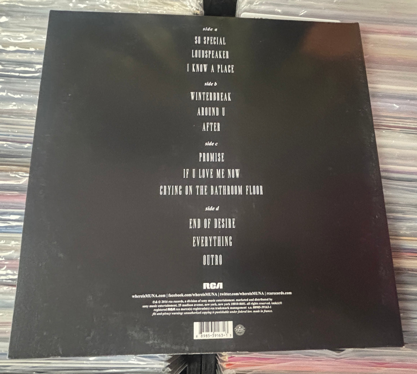 USED: Muna - About U 2xLP pink vinyl record (2017 First Pressing)