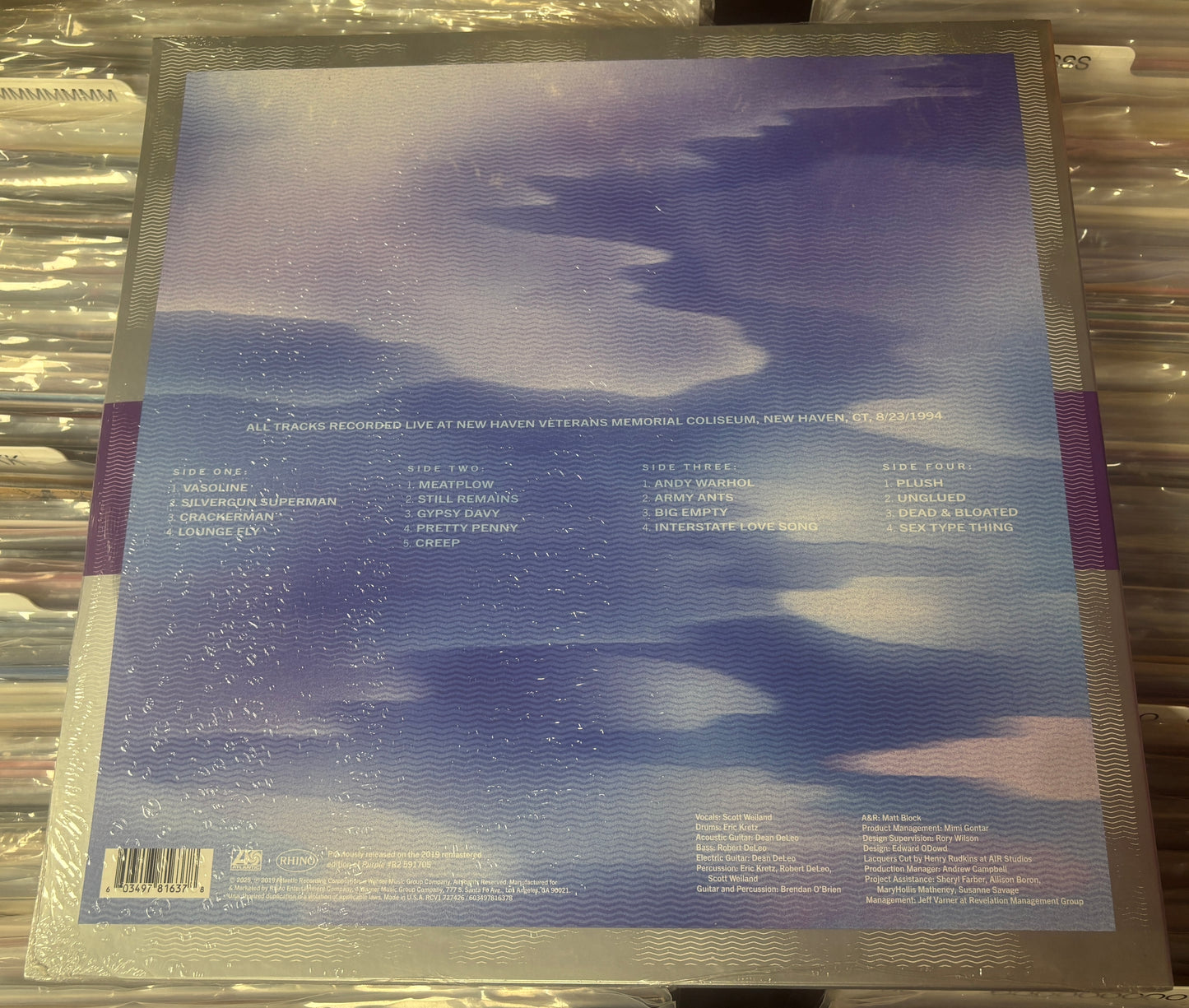 USED: Stone Temple Pilots - Live in New Haven, 1994 2xLP purple vinyl record