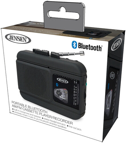 Jensen MCR-60 portable AM/FM cassette player w/ Bluetooth