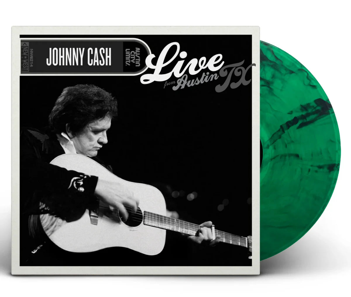 Johnny Cash - Live From Austin, TX LP record (green vinyl)