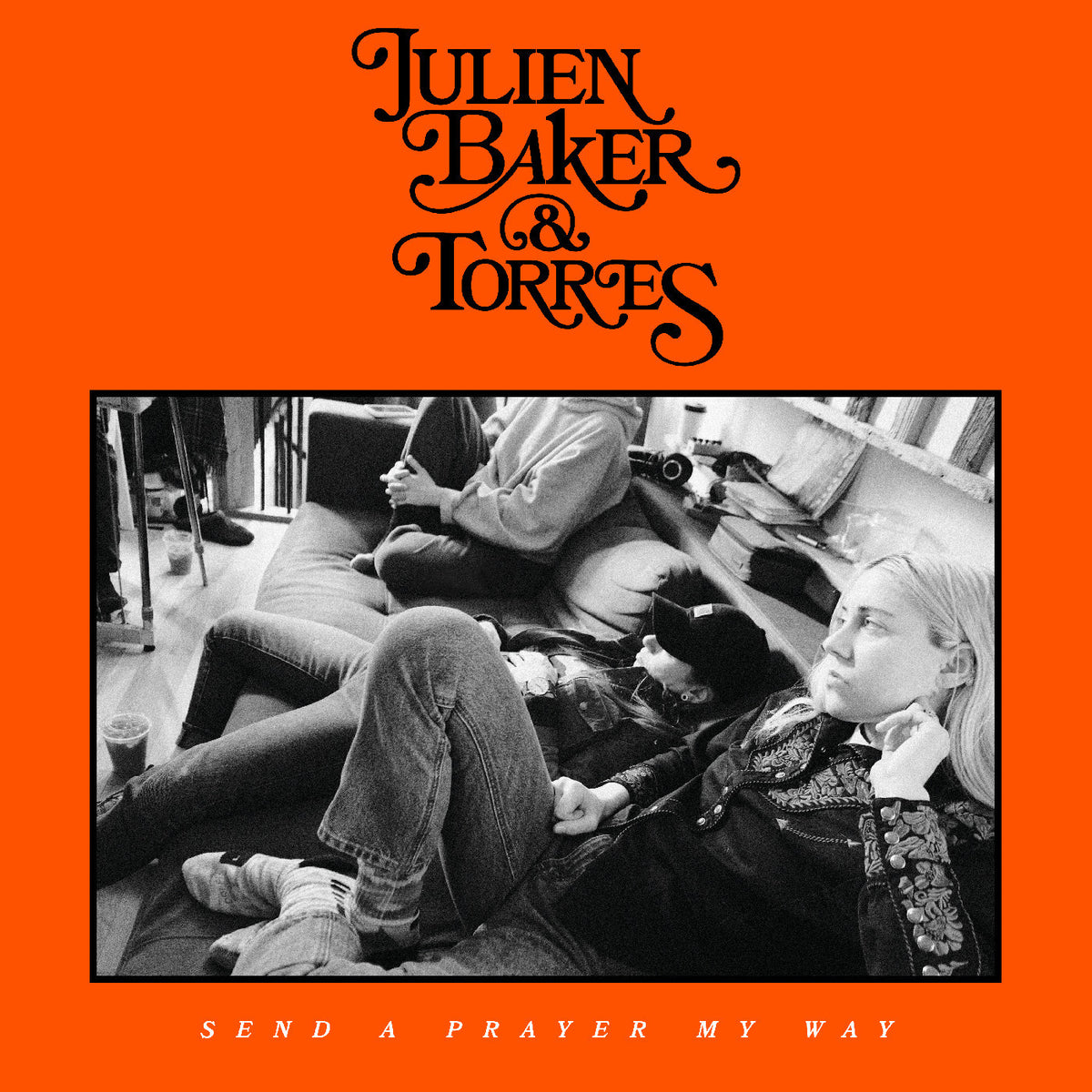 USED: Julien Baker + TORRES - Send A Prayer My Way LP record (blue vinyl)