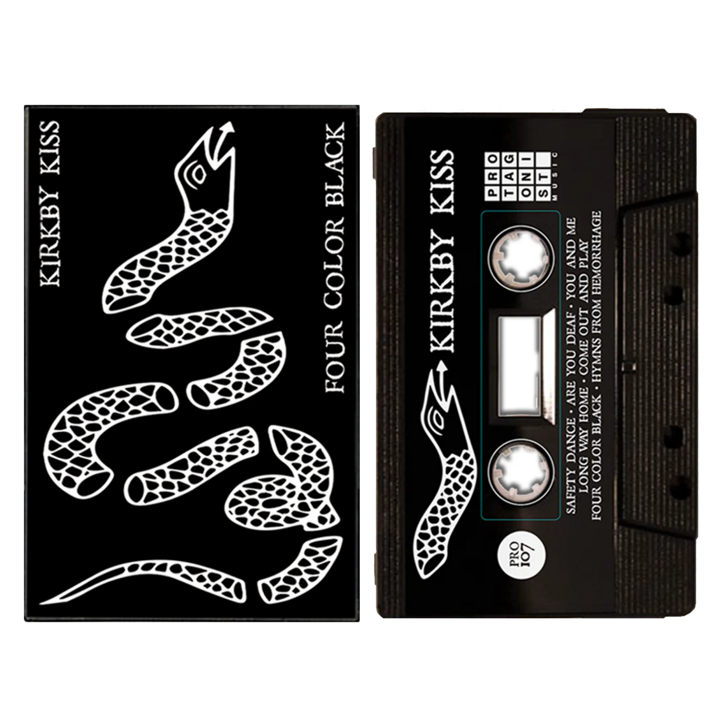 Kirkby Kiss - Four Color Black cassette tape
