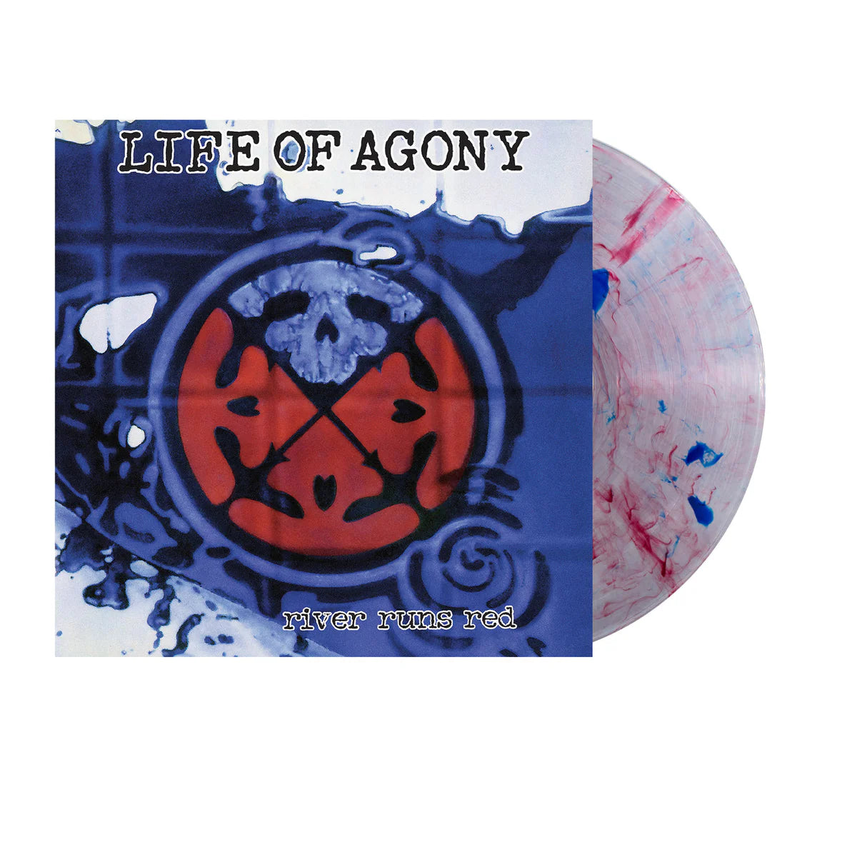 Life of Agony - River Runs Red LP record (clear vinyl w/ red & blue swirl)
