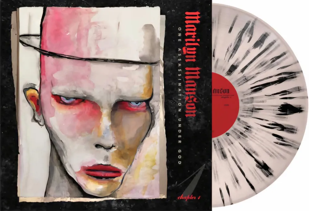 Marilyn Manson - One Assassination Under God: Chapter One LP record (bone w/ black splatter vinyl)