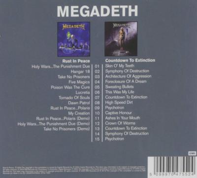 Megadeth - Rust in Peace & Countdown to Extinction 2 CD Set