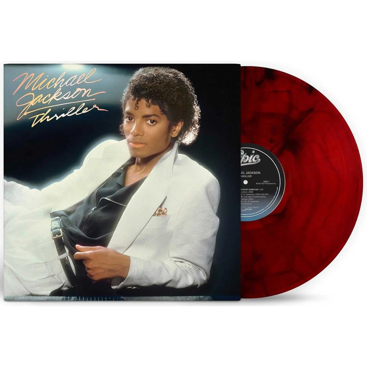 Michael Jackson - Thriller LP record (red / black marble vinyl)