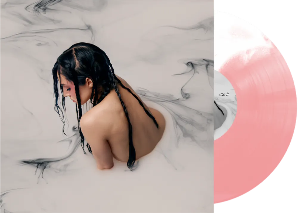 Poppy - Negative Spaces LP record (pink/white split vinyl)