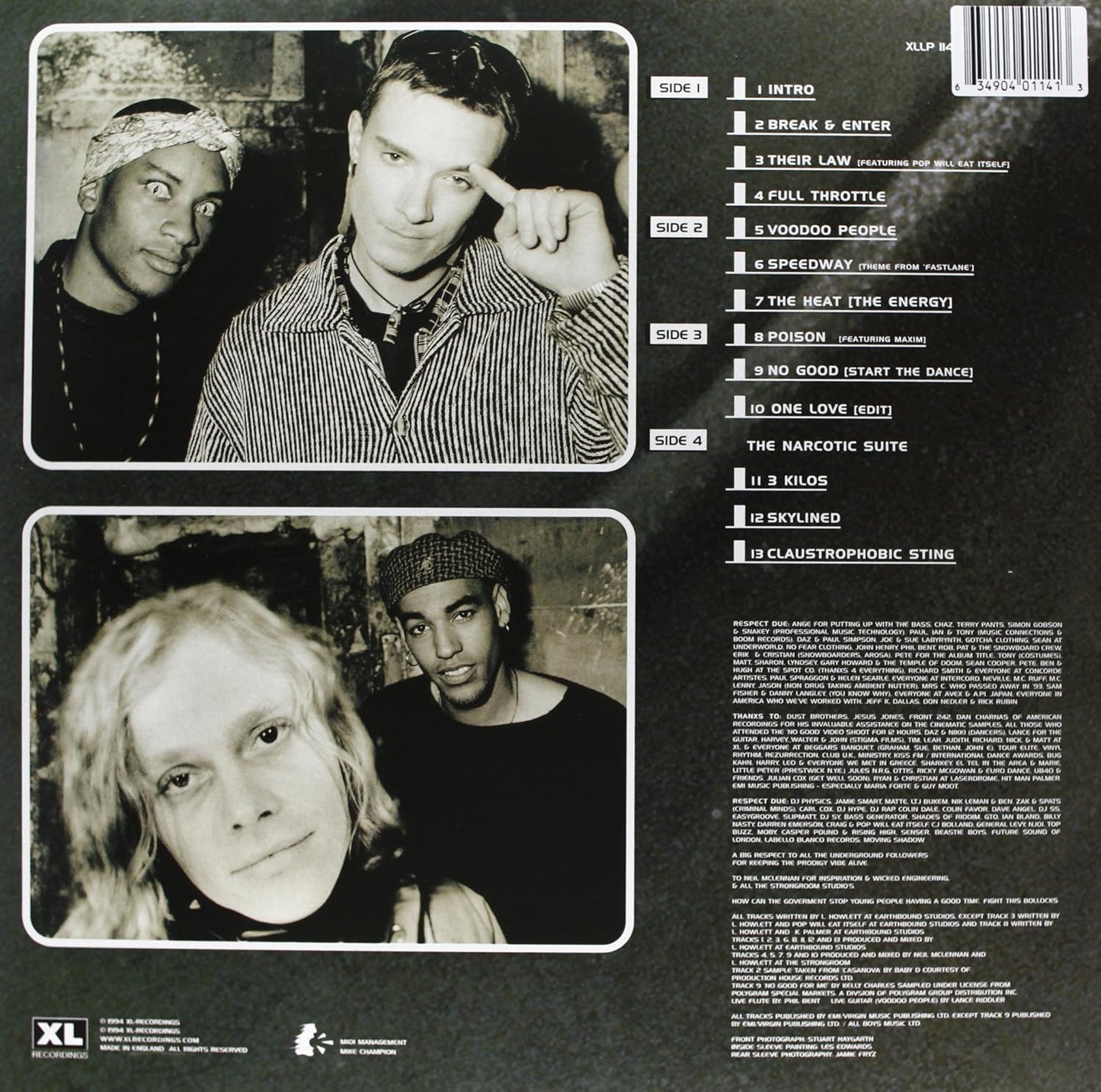 The Prodigy - Music for the Jilted Generation 2xLP vinyl record