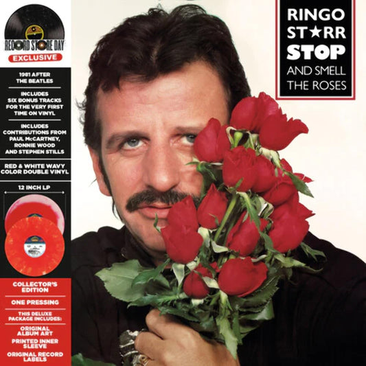 Ringo Starr - Stop and Smell the Roses 2xLP red and white wavy color vinyl record