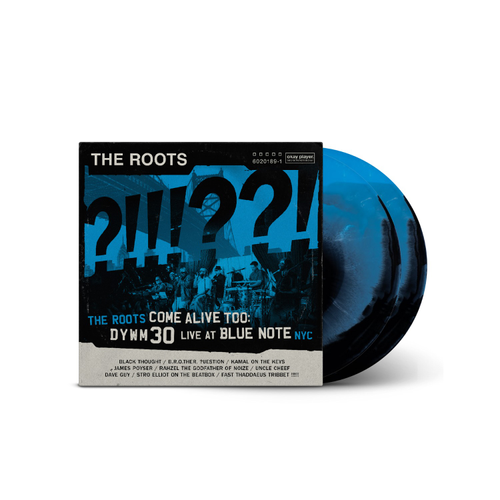 PREORDER (11/28/25): The Roots - Come Alive Too: DYWM30 Live At Blue Note NYC LP record (blue/black vinyl)