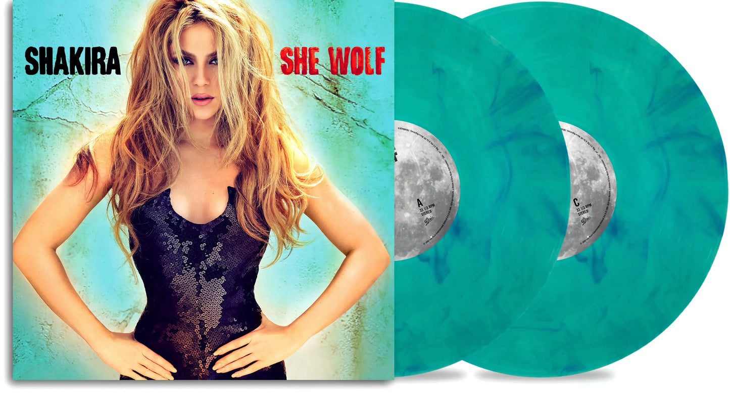 Shakira - She Wolf LP record (sea glass / turquoise vinyl)