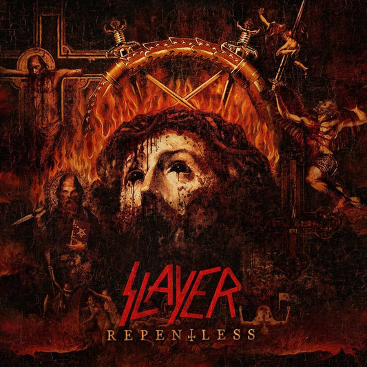Slayer - Repentless LP record (transparent red w/ solid orange/black splatter vinyl)