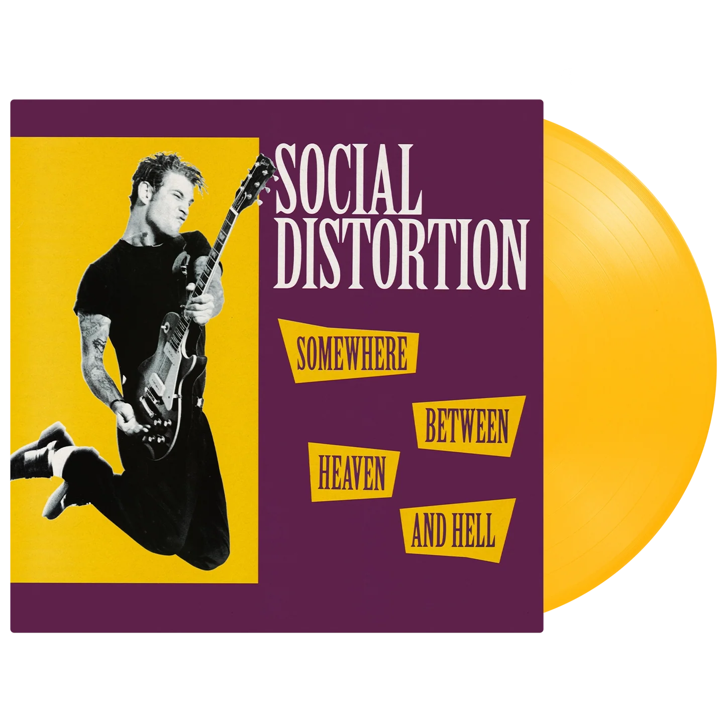 Social Distortion - Somewhere Between Heaven And Hell LP record (yellow vinyl)