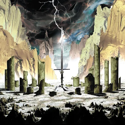 The Sword - Gods of the Earth LP record (gold/black pyrite vinyl)