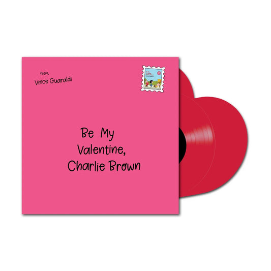 **DAMAGED JACKET** Vince Guaraldi - Be My Valentine, Charlie Brown LP record (red heart-shaped vinyl)