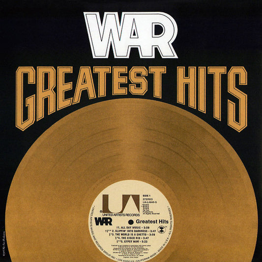War - Greatest Hits LP record (sea-blue vinyl)