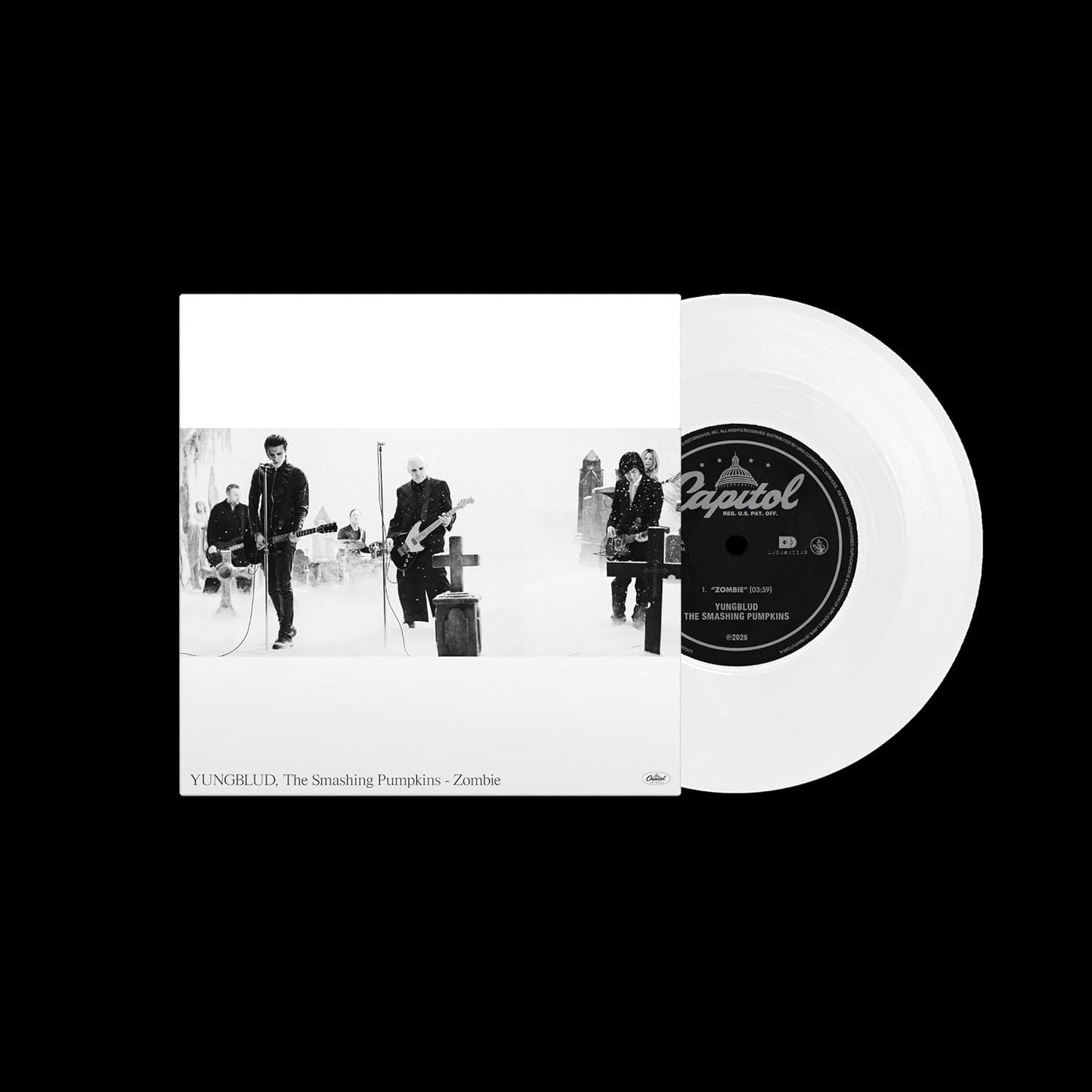 Yungblud/Smashing Pumpkins - Zombie 7" single white vinyl record